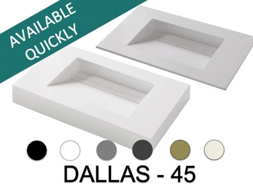 Gutter basin, 100 x 50 cm, suspended or built-in - DALLAS 45