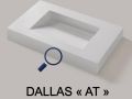 Gutter basin, 100 x 50 cm, suspended or built-in - DALLAS 45