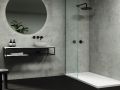 Shower tray, right angle waste, Solid Surface resin - FOGO