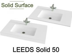 Washbasin top, Solid-Surface resin - LEEDS SOLID 50