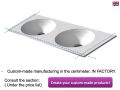 Vanity top, double round basin, 100 x 40 cm, suspended or freestanding - LEEDS DOUBLE  30