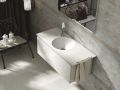 Vanity top, double round basin, 100 x 40 cm, suspended or freestanding - LEEDS DOUBLE  30