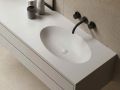 Washbasin top, oval basin, 120 x 46 cm, suspended or free-standing - LEEDS DOUBLE OVAL