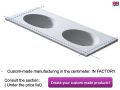 Washbasin top, oval basin, 120 x 46 cm, suspended or free-standing - LEEDS DOUBLE OVAL