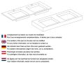 Double vanity top, 100 x 40 cm, shallow depth - LEEDS DOUBLE 40