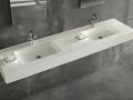 Double vanity top, 100 x 40 cm, shallow depth - LEEDS DOUBLE 40