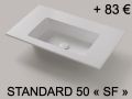 Washbasin top, 60 x 46 cm, suspended or free-standing - ARCHITEC