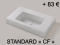 Washbasin top, 60 x 46 cm, suspended or free-standing - ARCHITEC