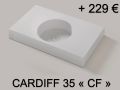 Washbasin top, 60 x 46 cm, suspended or free-standing - ARCHITEC