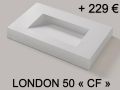 Washbasin top, 60 x 46 cm, suspended or free-standing - ARCHITEC