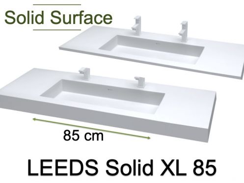 Washbasin top, Solid-Surface resin - LEEDS SOLID 85