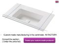Washbasin top, Solid-Surface resin - LEEDS SOLID 120