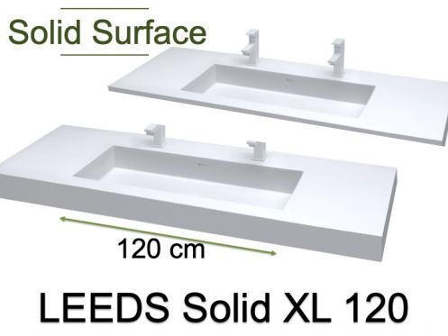 Washbasin top, Solid-Surface resin - LEEDS SOLID 120