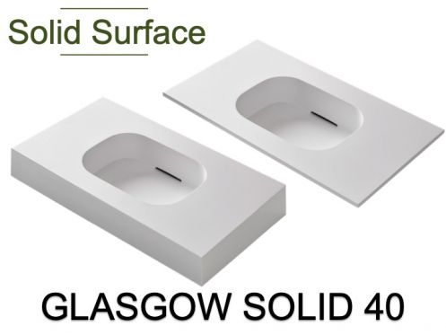 Washbasin top, Solid-Surface resin - GLASGOW SOLID 40