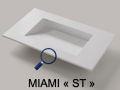 Gutter basin, 100 x 50 cm, suspended or built-in - MIAMI 45