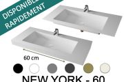 Washbasin countertop, 100 x 50 cm, suspended or built-in - NEW YORK 60
