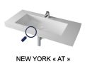 Washbasin countertop, 100 x 50 cm, suspended or built-in - NEW YORK 60