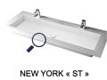 Washbasin counter, 100 x 50 cm, suspended or built-in - NEW YORK 90