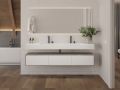 Washbasin counter, 100 x 50 cm, suspended or built-in - NEW YORK 90