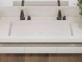 Washbasin counter, 100 x 50 cm, suspended or built-in - NEW YORK 90