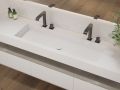 Washbasin counter, 100 x 50 cm, suspended or built-in - NEW YORK 90