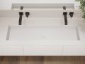 Washbasin counter, 100 x 50 cm, suspended or built-in - NEW YORK 90