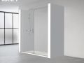 Swing shower door, with a 25 cm fixed, in alignment - LYON 205