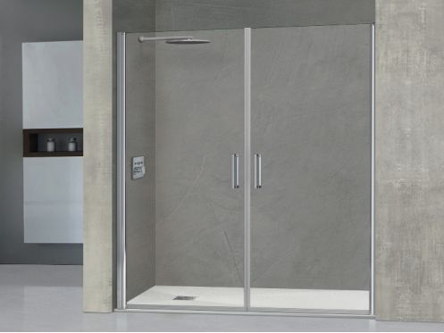Double shower doors, hinged / pivoting - LILLE