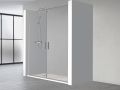 Double shower doors, 140 cm, hinged / pivoting - LILLE