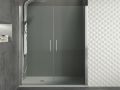 Double shower doors, 140 cm, hinged / pivoting - LILLE