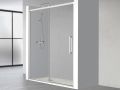 Sliding shower door, with fixed glass - NANTES 310 CH