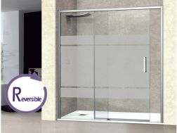 Sliding shower door, 180 cm, with semi-opaque glass - NANTES 310 BOLD PLUS