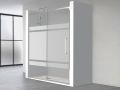 Sliding shower door, 200 cm, with semi-opaque glass - NANTES 310 BOLD PLUS