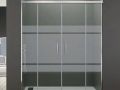 Shower screen, double sliding, half opaque, 200 cm - TOULOUSE BOLD PLUS