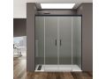 Double central sliding shower screen - TOULOUSE BLACK