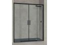 Double central sliding shower screen, 155 cm - TOULOUSE BLACK