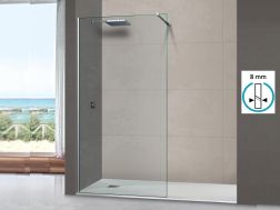 Shower screen,  100 cm, 8 mm fixed glass - DIJON