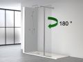 100 cm fixed shower screen, with 180 rotating panel - NICE