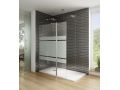 Fixed, semi-opaque shower screen, 70 cm, with 180 rotating panel - NICE BOLD