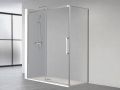 Sliding shower door, 140 cm, with fixed return - TOURS
