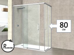 Corner sliding shower screen - AVIGNON 80