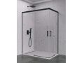 Corner sliding shower screen - AVIGNON 90 BLACK