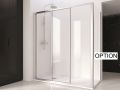 Sliding shower screen, 105 cm, two sliding doors, on fixed glass - ZURICH