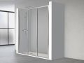 Sliding shower screen, 105 cm, two sliding doors, on fixed glass - ZURICH
