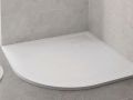 Corner shower tray, 70x70 cm, resin, extra flat, cuttable - VERONE Angular