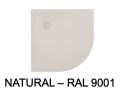 Corner shower tray, 70x70 cm, resin, extra flat, cuttable - VERONE Angular