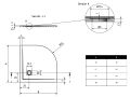 Corner shower tray 80x80 cm, quarter round VERONE ANGULAR