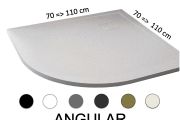 Angular 110x110 - Shower tray, extra flat, cuttable, in resin