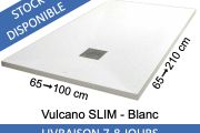 Shower tray, 190 cm, Acrystone resin - VULCANO SLIM White