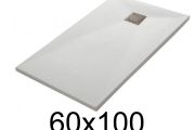 Shower tray 100x60 cm, extra flat, cuttable, resin, VERONE 60x100